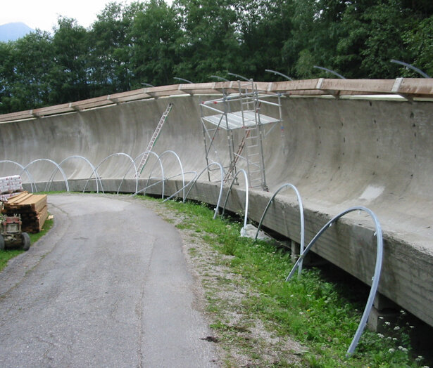 Sanierung des Eiskanals der Bobbahn, Igls Sanierung des Eiskanals der Bobbahn, Igls