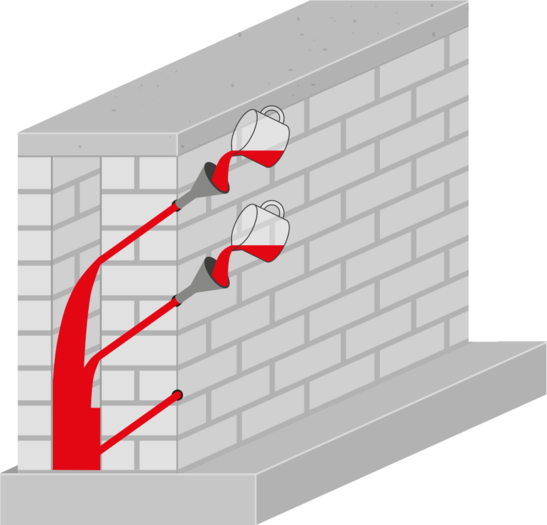 Hohlraumverfüllung von Mauerwerk