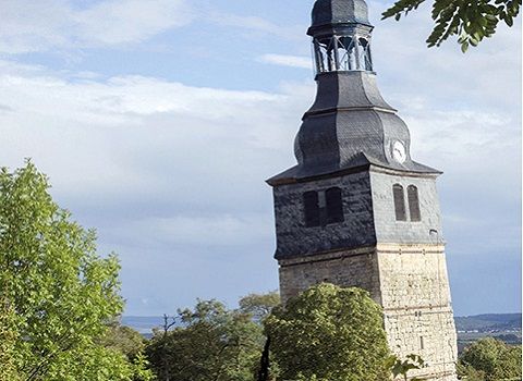 Schiefer Turm in Frankenhausen - Sicherung des Mauerwerks